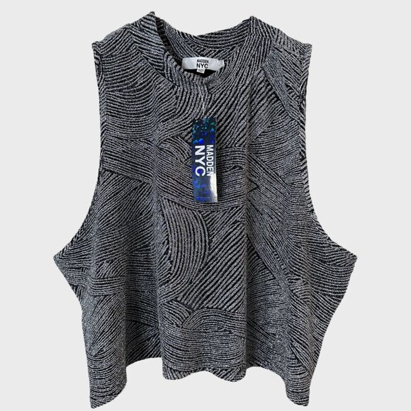 Madden Nyc Tops - Madden NYC by Steve Madden Metallic Mock Neck Top Silver Women's Size 4X New